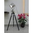 thumbnail image 4 of Vintage Industrial Designer Chrome Nautical Spot Light Tripod Floor LAMP Decor, 4 of 4