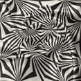 thumbnail image 5 of Ambesonne Vintage Valance Pack of 2, Square and Stripes Optical, 54"X18", Charcoal Grey and Ivory, 5 of 5
