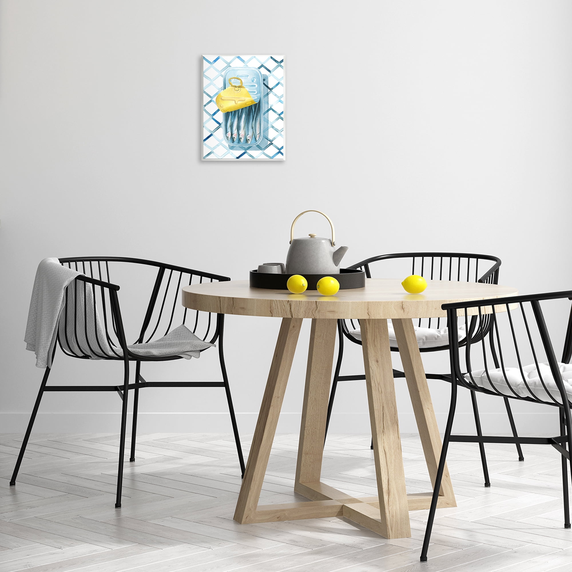 Stupell Industries Geometric Sardines Can Food & Beverage Painting Unframed Art Print Wall Art, 11 x 14