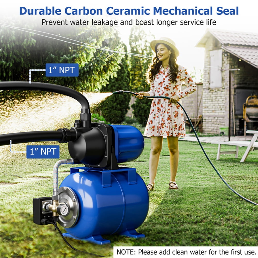 Spaco 1200 W Garden Water Pump Shallow Well Pressurized Irrigation, Outdoor Tools for Garden, Garden Care Tools-Blue