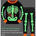 thumbnail image 4 of Emy Dola Kids Pajamas for Girl Boys Skeleton Glow-in-The-Dark Cotton Sleepwear Toddler Halloween PJs Outfit 2 Pieces Set, 4 of 9