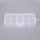 thumbnail image 2 of 10 Grids Storage Box for Jewelry Pills and Small Items with Adjustable Dividers, 2 of 7
