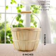 thumbnail image 6 of Cornucopia Brands Round Wooden Baskets (2-Pack, Natural); Wood Fruit Buckets w/ Handle, 4-Quart Capacity; 6.1 Inch Tall by 8 Inch Diameter, 6 of 9