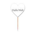 thumbnail image 1 of Hello World German Art Deco  Fashion Toothpick Flags Heart Lable Cupcake Picks, 1 of 3