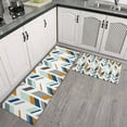 thumbnail image 2 of Multicolor Chevron Pattern Kitchen Rugs Sets Of 2,Anti Fatigue Kitchen Mat Rugs Non Slip Washable,Decorative Kitchen Floor Mats for Kitchen,Sink,Laundry,17"x30"+17"x47", 2 of 7