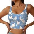 thumbnail image 2 of Picia Funny Chicken Sports Bra for Women,Padded Strappy Sports Bras Medium Support Yoga Bra with Removable Cups,Running Yoga Bra-X-Large, 2 of 9