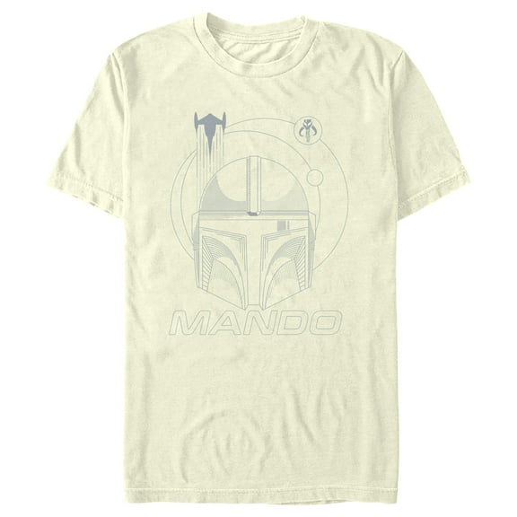 Men's Star Wars: The Mandalorian Mando Sketch Graphic Tee Beige X Large