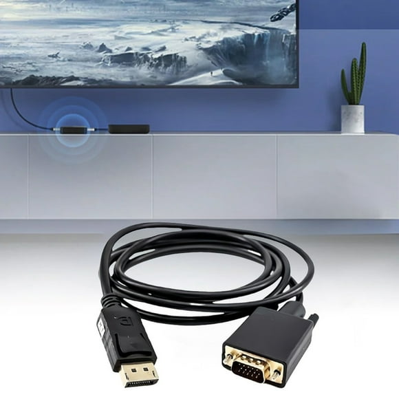 BotaniNest Adaptateur DP vers VGA pour PC Compatible avec Tout Modèle d'Ordinateur, Convertisseur de Sortie Vidéo Plug And Play pour Connexion à l'Affichage