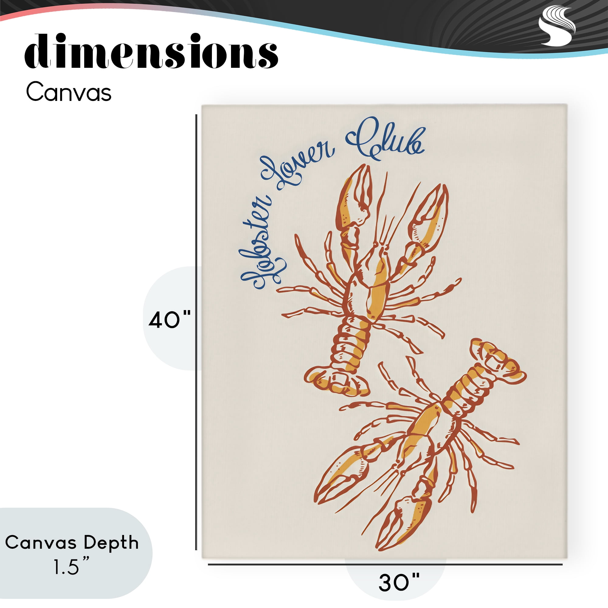 Stupell Industries Lobster Lover Club Canvas Wall Art, design by The Prints Vibe