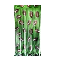 HengDidi 2025 Sports Foil Curtains Metallic Fringe Green Curtains Shimmer Curtain for Birthday Wedding Party Jungle Party Decorations