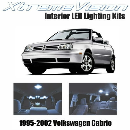 Na 138 Installation Kit Tool XtremeVision LED for Volkswagen Cabrio 1995-2002 (10 Pieces) Cool White Premium Interior LED Kit Package + Installation Tool ()