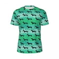 thumbnail image 4 of T Shirt For Men Sports T-Shirt For Male Dachshund T-Shirts Harajuku Green and Gold Dog Summer Tee Sh, 4 of 7