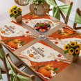 thumbnail image 6 of Thanksgiving Placemats Set of 6, Fall Orange Pumpkins Harvest Maple Leaves Washable Wipeable Table Mats for Dining Tables, Indoor Outdoor Kitchen Place Mats for Holiday Party Table Decor, 6 of 9