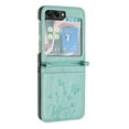 thumbnail image 4 of TECH CIRCLE for Samsung Galaxy Z Flip 6 Case 6.7" 2024, PU Leather Protective Phone Case with Credit Card Holder Slot, Lightweight Durable Cute Butterfly Cover with Lanyard for Women Men, Green, 4 of 4