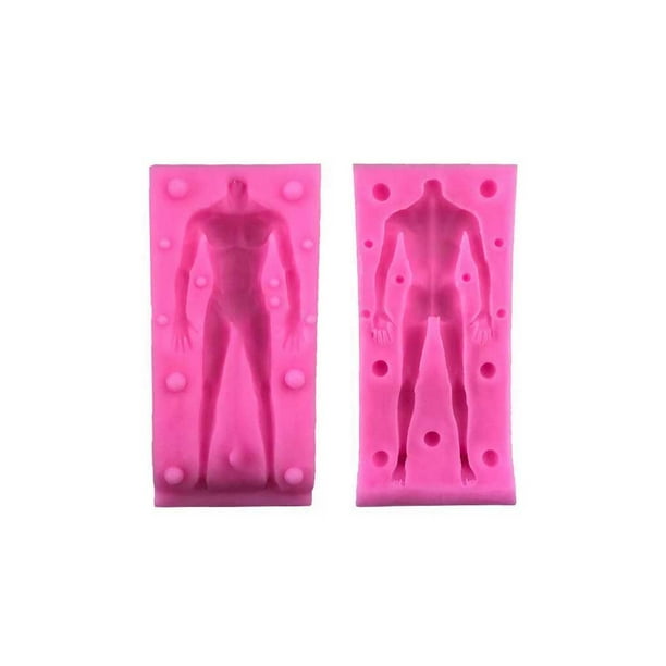 Matsuzay Juego de moldes de silicona Festival Fiesta Postre Pastel Fondant Decoración Comedor Bar Panadería Cocina Molde para hornear Herramientas y accesorios para hornear Forma de hombre Matsuzay HA074942-02