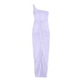 thumbnail image 3 of Fewfanhot Women Dresses One Shoulder Dresses Sleeveless Party Club Guest Bodycon Midi Dress, 3 of 4