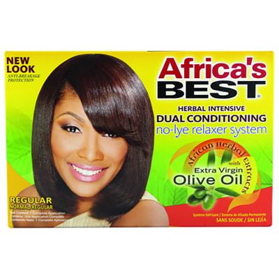 Africa's Best No-Lye Dual Conditioning Relaxer System, Unisex, 1 Application Regular Activator