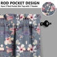 thumbnail image 5 of Pioneer Kitchen Curtains and Valance Set 24 Inch Tier Art Watercolor Flower Curtains Small Drapes for Cafe Living Room Bathroom Farmhouse 3 Pieces Set Rod Pocket, 5 of 6