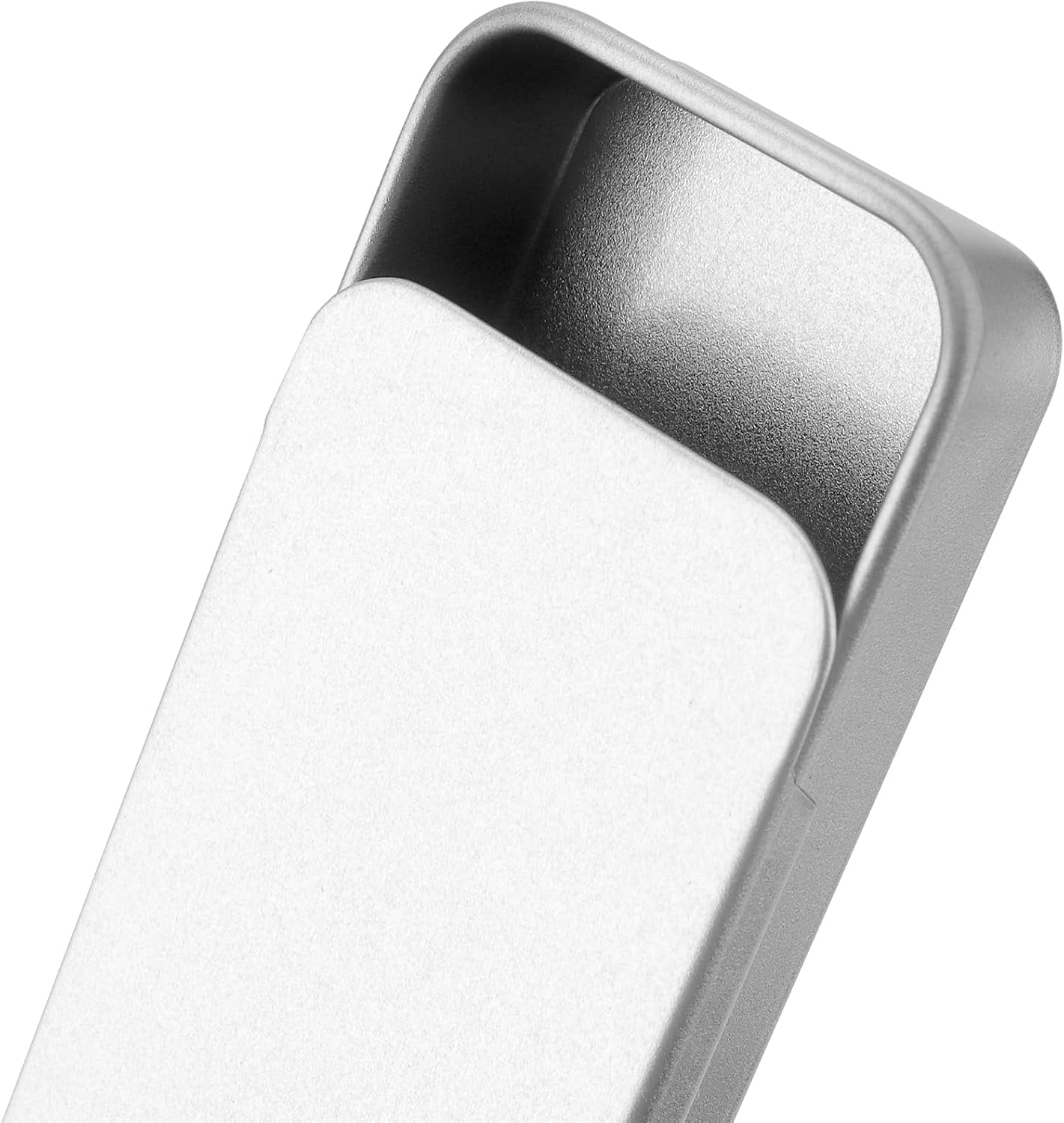 60 PCS Metal Slide Top Tin Containers, 2.36 x 1.33 x 0.43 Inch Metal Rectangular Sliding Lid Tin Boxes, Small Top Box for Candles Jewelry Crafts