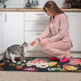 thumbnail image 3 of Pioneer Flower Floral Print Pattern Kitchen Rugs Sets Of 2,Anti Fatigue Kitchen Mat Rugs Non Slip Washable,Decorative Kitchen Floor Mats for Kitchen,Sink,Laundry,17"X30"+17"X47", 3 of 7