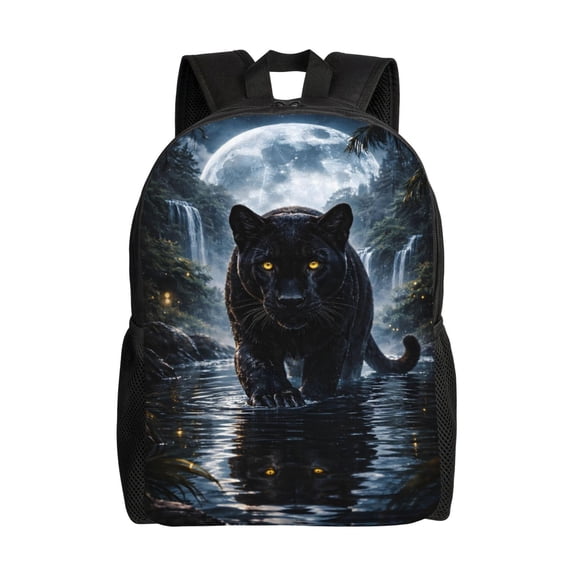 Panther Backpack Full Front Print Travel Laptop Bag for Men and Women