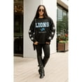 thumbnail image 5 of Women's Gameday Couture  Black Detroit Lions Velocity Relaxed Rhinestone Pullover Sweatshirt, 5 of 6