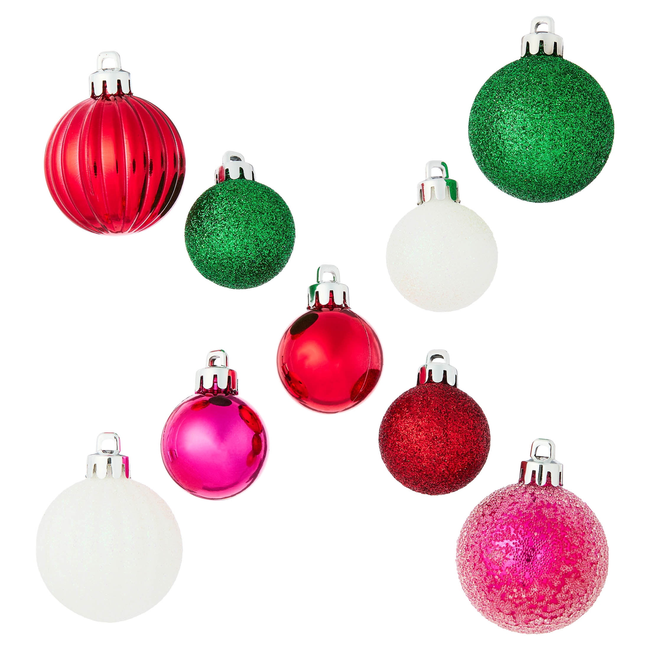 20-Count Multicolor Whimsy Mini Ball Shatterproof Christmas Ornaments, by Holiday Time