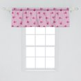 thumbnail image 2 of Ambesonne Floral Window Valance, Blooming Romantic Garden Art, 54" X 18", Hot Pink Grey Pink, 2 of 3