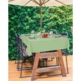 thumbnail image 5 of Outdoor Tablecloth with Umbrella Hole and Zipper Sage Green Rectangle Outdoor Tablecloths 60x120 Outside Table Cloths Solid Green Color Patio Table Cloth Cover for Outdoor Tables Garden, 5 of 6
