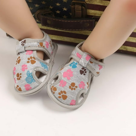 

Leutsin Toddler Baby Girls And Boys Cute Sandals Printed Soft Sole Cutout Sandals
