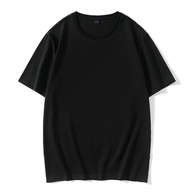 CEHVOM Summer Men's Round Neck T-shirt Mercerized Cotton Short Sleeve