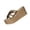Gold, variant on Women Metallic Croc-Embossed Espadrille Wedge Slides Slip On Comfortable Footwear For Beach Travel Daily Casual Outdoor Activities