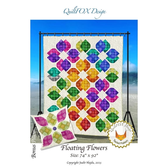 Floating Flowers Quilt Pattern by QuiltFox