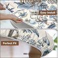 thumbnail image 6 of Vintage Floral Round Fitted Tablecloth with Elastic Blue Brown Chinoiserie Flower Circle Table Cloth for 40-44" Round Tables Wipeable Waterproof Elegant Rustic Table Cover for Dining Patio Picnic, 6 of 8