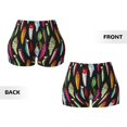thumbnail image 6 of Yiaed Colorful Fishing Lures Print Women's Athletic Shorts Running Shorts Sporty Short High Waisted Elastic Workout Shorts for Yoga Gym Running & Sports -X-Large, 6 of 8