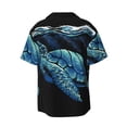 thumbnail image 2 of Wukai Ocean Turtle Men's Casual Short-Sleeve Button Down Shirt - Lightweight Summer Dress Shirt for Daily Wear-XX-Large, 2 of 7