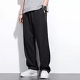 thumbnail image 2 of Blekii Men's Waffle Knit Joggers, Summer Weight Sweatpants with Straight Leg, Loose Fit Casual Pants for Lounge, Breathable Comfort Bottoms, Versatile Pants for Home, Travel, Or, 2 of 10