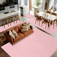thumbnail image 5 of Light Pink 2.7x5 Area Rugs, Farmhouse Solid Pink Color Modern Art Non-Skid Rubber Backing Large Rectangle Rugs - Living Room Bedroom Home Office, Indoor Floor Mat Carpets Washable Rug, 5 of 9