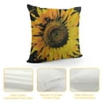 thumbnail image 4 of Throw Pillow Covers Sunflower Yellow Black Decor Pillowcases Square Hidden Home Cushion Decorative Pillowcase, 4 of 5