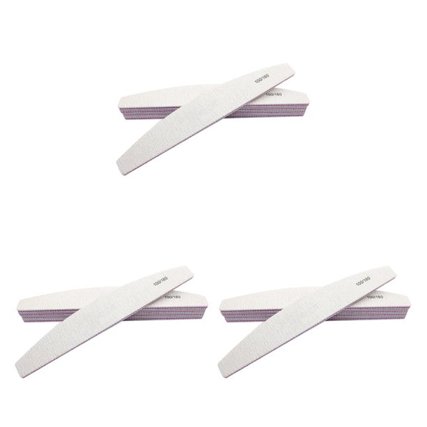 Guardurnaity Lima de uñas en forma de media luna, accesorio de manicura para salón de casa, accesorios de pulido, herramienta de pedicura de doble Type1 NO1