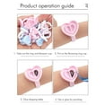 thumbnail image 2 of 2*100 Pcs Anneau de Colle pour Extension de Cils en Forme de Cœur Support de Colle pour Cils Gobelet (Blanc), 2 of 10