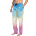 thumbnail image 4 of JSTEL Tie Dye Rainbow Color Men's Sleepwear Mens Pajama Pants Bottoms with Pockets, M, 4 of 6