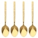 thumbnail image 1 of 1 Set 4pcs Cucharas de acero inoxidable Cucharas de relieve vintage Postre cucharas (dorado), 1 of 6