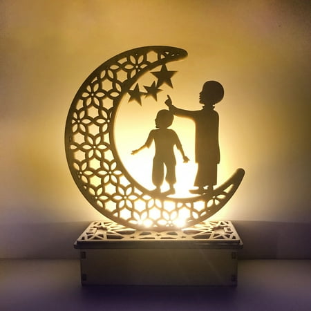 

SPRING PARK Creative 3D Wooden Night Light LED strip Carved Hollow Table Lamp Decor Gift