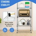 thumbnail image 2 of BestOffice Adjustable Storage Shelves Metal Storage Shelf fo adults(Chrome, 16.7L×11.8W×63.6H), 2 of 7