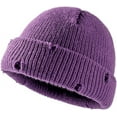 thumbnail image 6 of LinYooLi Y2k Beanie for Women Crochet Holes Hats Demon Beanies Hat Grunge Accessories Emo Slouchy Warm Knitted Hats, 6 of 6