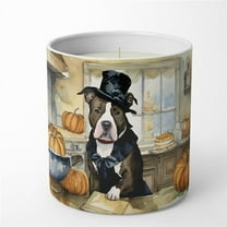 10 oz Unisex Pit Bull Terrier Fall Kitchen Pumpkins Decorative Soy Candle