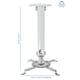 thumbnail image 1 of Montaje de proyector de techo extensor universal Vivo, proyección ajustable de altura, blanco, Monte-VP02W, 1 of 2