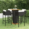 thumbnail image 6 of vidaXL Patio Bar Set Outdoor Bistro Set Bar Stool Bistro Table Poly Rattan, 6 of 19