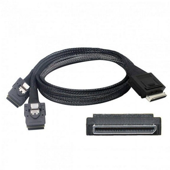 CY OCuLink PCIe PCI-Express SFF-8611 8x 8-Lane to Dual SFF-8087 4x SSD Data Active Cable 50cm